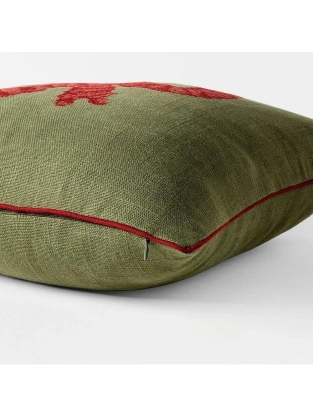 Studio McGee Bundle of Both Pillows Shown (20” Green with Bow and 24” Ruffled)